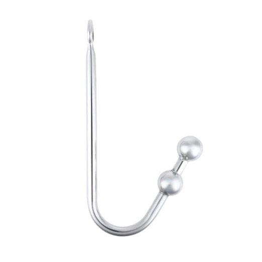 Stainless Pleasurable Anal 4417 Two Hook Balls Steel 0901